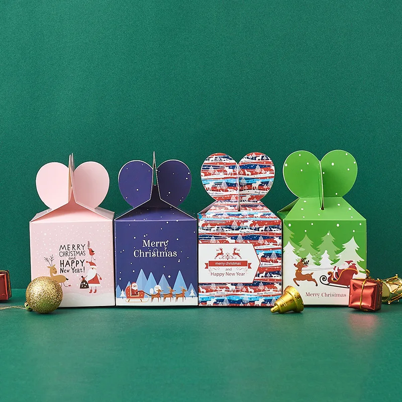 Коробка с рождественскими конфетами navidad рождественские украшения для дома подарок Санта-Клауса коробка упаковка коробка подарочная бумажные пакеты 20шт