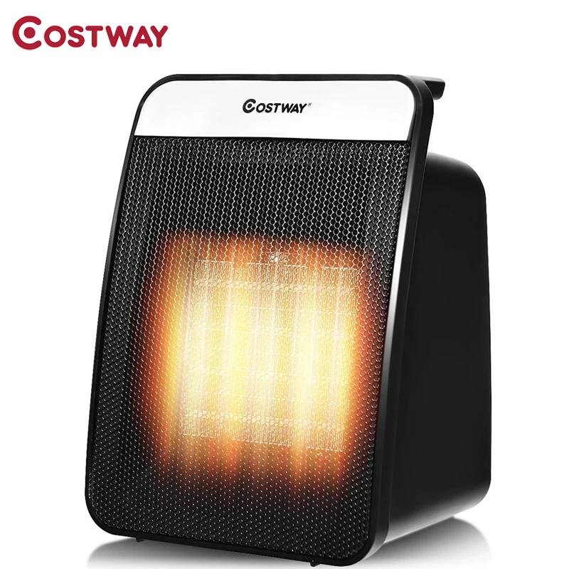 

Costway 1500W Portable Safety Shut-Off Electric PTC Space Heater 2 Heat Settings Mini Heater Electric Heater Bedrooms EP23750