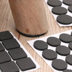 30pcs/set Home Black Self Adhesive Table Legs Stools Chairs Mats Anti-Skid Scratch DIY Resistant Furniture Floor Protector Pads