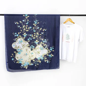 

180*90cm TOP Silk Flower Floral luxurious Scarves Women Foulard Square Hijab Scarf Ladies Shawl wrap muffler pareo female hijab