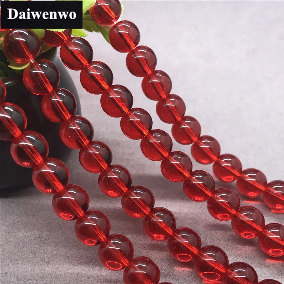 Red Chains of Crystal Beads