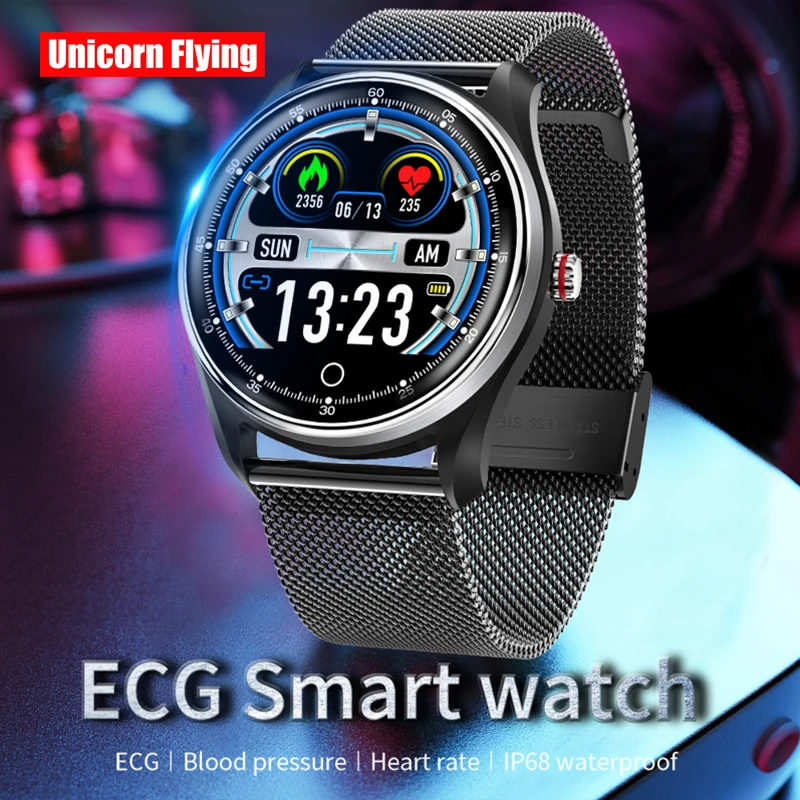 

LinXiang Waterproof IP68 Smart Bracelet Multi-Sports Fitness Tracker Heart Rate Blood Pressure Sleep ECG Monitor Smartwatch