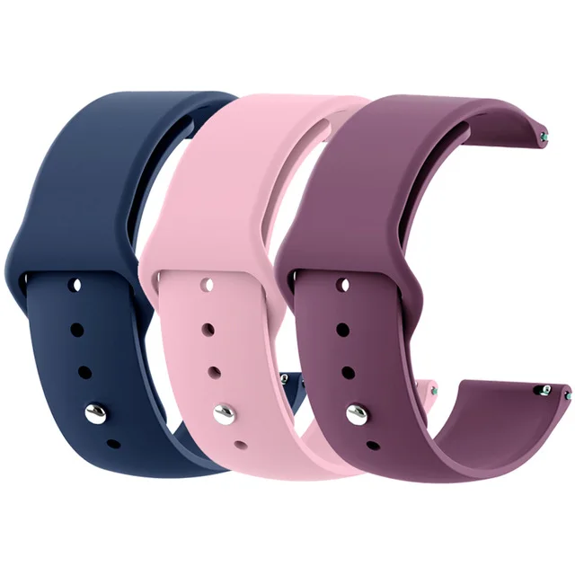 H Универсальный Смарт-часы ремешок для смарт-браслета Amazfit Bip huawei 20/22 мм Фитнес группа ископаемых Asus Zenwatch Apple силиконовый браслет ремешок - Цвет ремешка: H