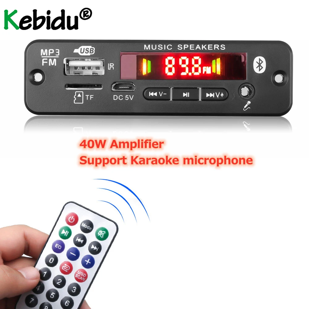 2*20 Вт усилитель модуль MP3-плеера Bluetooth-совместимая Плата декодера 5 0 громкой связи