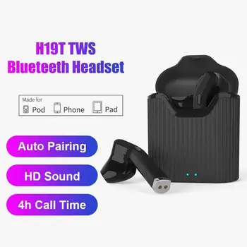 

H19T Bluetooth 5.0 TWS Bass Stereo Wireless Earphones Earbuds for iOS Android