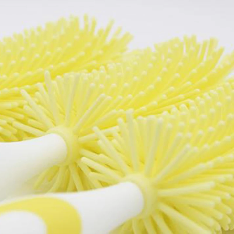Silicone+PP Baby Bottle Brushes Nipple Brushes Spout Tube Teat Sponge Feeding Bottle Cleaning Brush Multifunctional