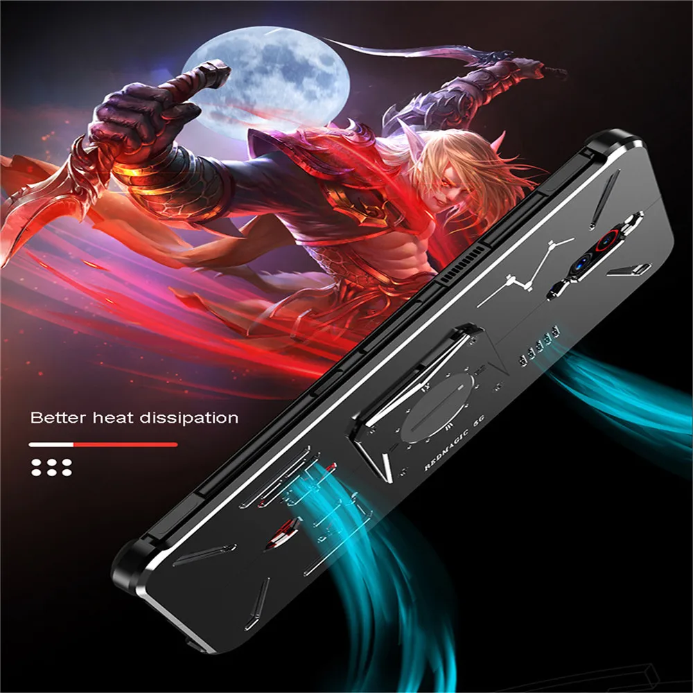 Metal Anti-fall Protective Case Phone Shell for Nubia Red Magic 5G 6.65" 8/128GB 4500mAh Game Heat Dissipation Cover | Мобильные