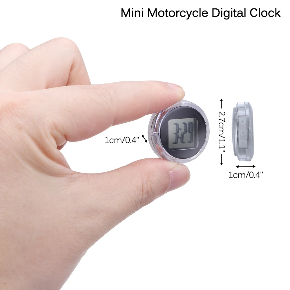 New Mini Motorcycle Clocks Watch Waterproof Stick-On Motorbike Mount Watch Moto Digital Clock With Stopwatch