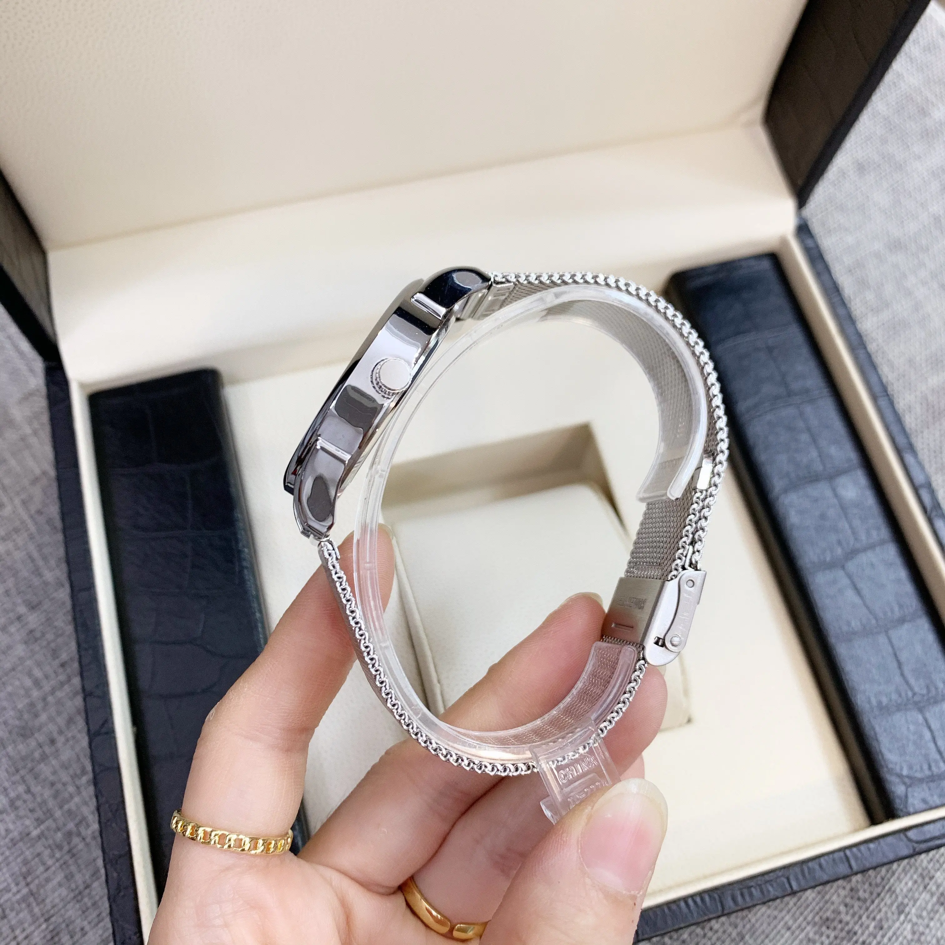 PABLO RAEZ Dropship New Fashion Simple Design Waterproof Stainless Steel Mesh 40MM Men Watch Top Luxury Quartz Relogio Masculino 5