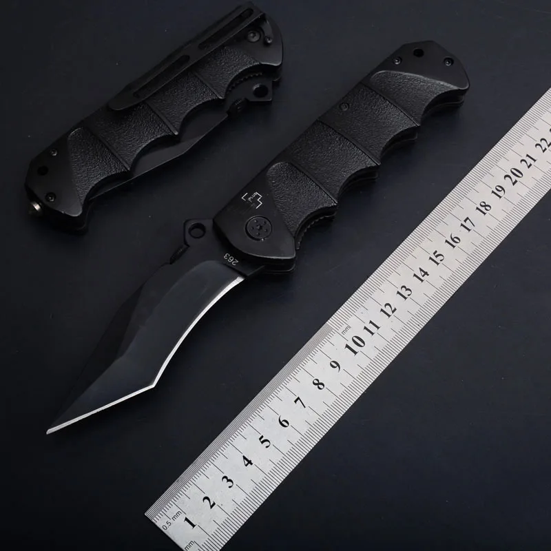 

Hot B263 Hunting floding knife 440 Blade Aluminum Alloy Handle Outdoor Tactical Utility Camping Survival pocket EDC tools