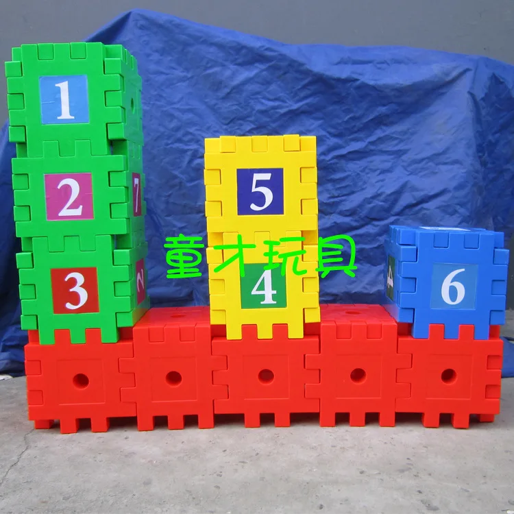 

Tong cai Square Large Building Blocks 3D Assembled Product Building Blocks Environmentally Friendly Plastic Intelligence Assembl