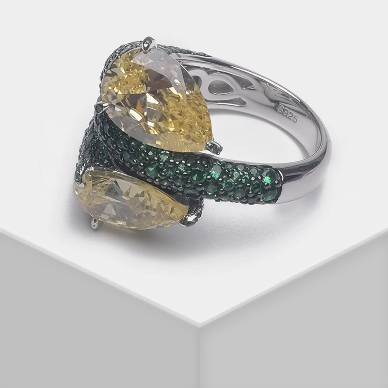 

Local focal Fashion 925 Silver water drop design minimalism ring