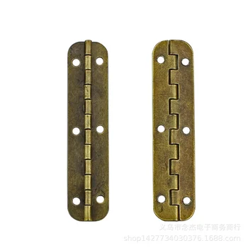 

10pcs 65x9mm Antique Metal hinges inner 90 Degrees Wooden Gift jewelry Box spring plate Hinges Furniture cabinets Box Hardware