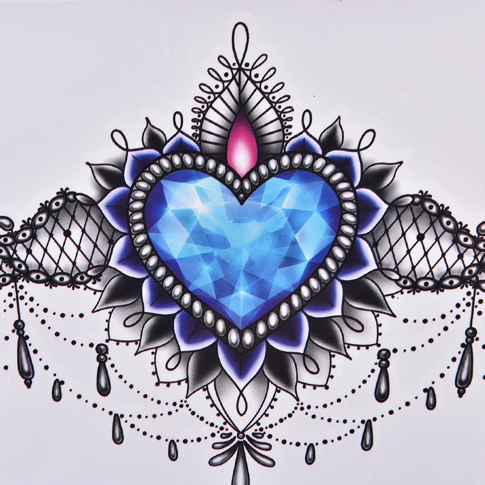 

AACAR 1pc Sexy Waterproof Chest Back Colorful Tattoo Sticker Temporary Tattoo Stickers 290mm*130mm