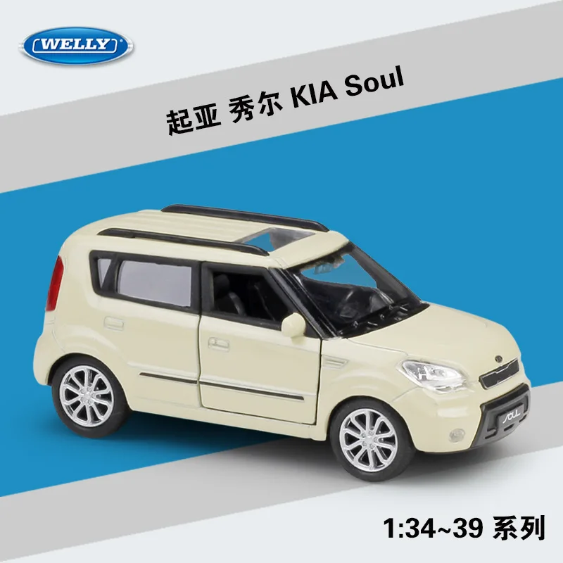 Литая металлическая модель автомобиля Welly 1:36 для KIA Soul Игрушечная из сплава с