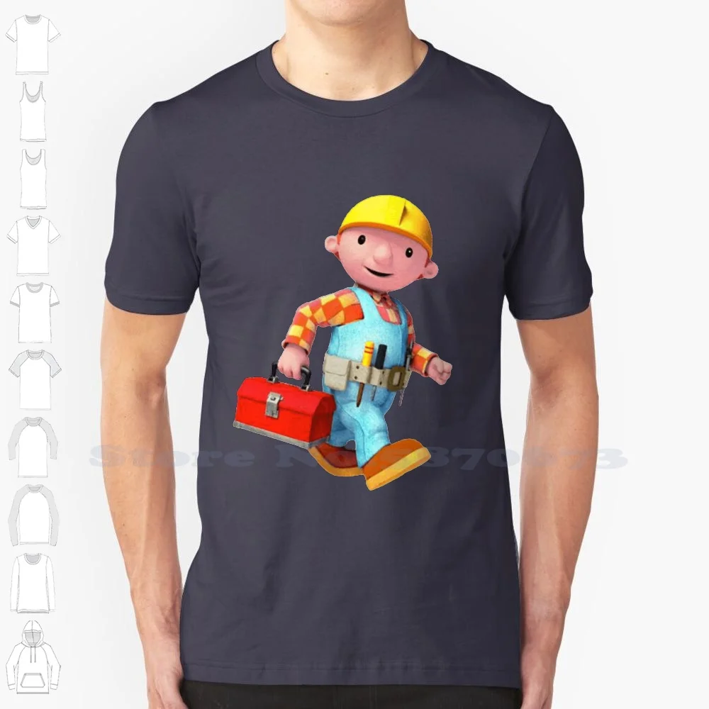 Bob The Builder Custom Funny Vendita Calda Tshirt Bob The Builder Tvshow Pbs Fun Adventure Hat Builder Ceebeebies Cbbc Kids