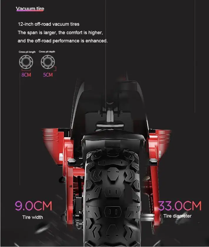 Foldable Electric Skateboard Two Wheels Electric Scooters Off Road Single Drive 500W 48V 35KMH Powerful Electric Bike (12)