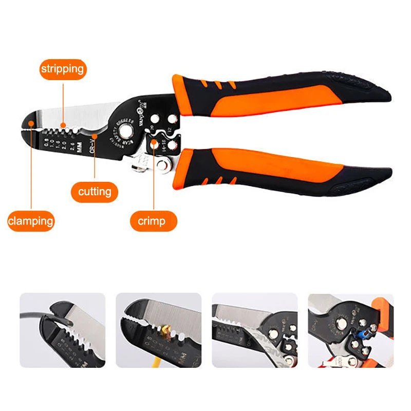 Vanjoin Wire Stripper Crimping Pliers Electrician Tools Alicate Multifuncional Wire Cutter Terminal Tubular Crimper Hand Tools