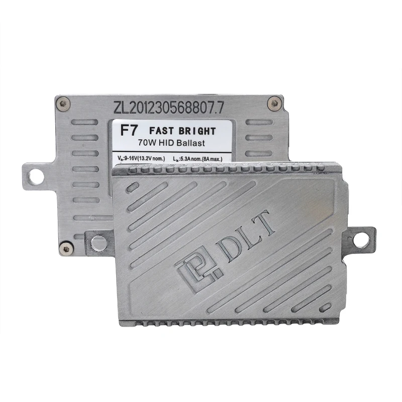 HIDLT 2PCS Premium AC 70W HID Xenon Ballast DLT F7 Fast Start Slim HID Replacement Reactor For 70W 75W Car Light Xenon Bulb Kit (6)