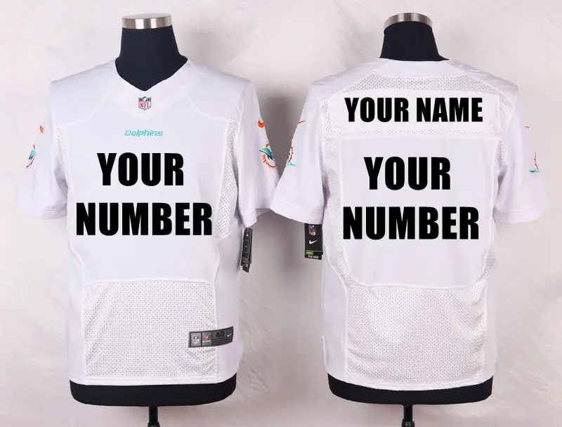 Stitiched, Майями, Майком Уоллесом 13 Dan Marino 17 Ryan tannehilt 93 Ndamukong Suh elite, Cameron Wake, Dan Marino Jersey - Color: White