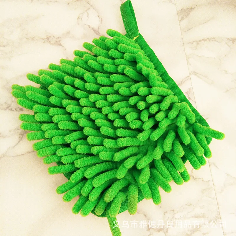 Manufacturers Direct Selling Chenille Cleaning Cloth Microfiber Towel Decontamination Scouring Pad 25X25 Covered Edge Can Hang