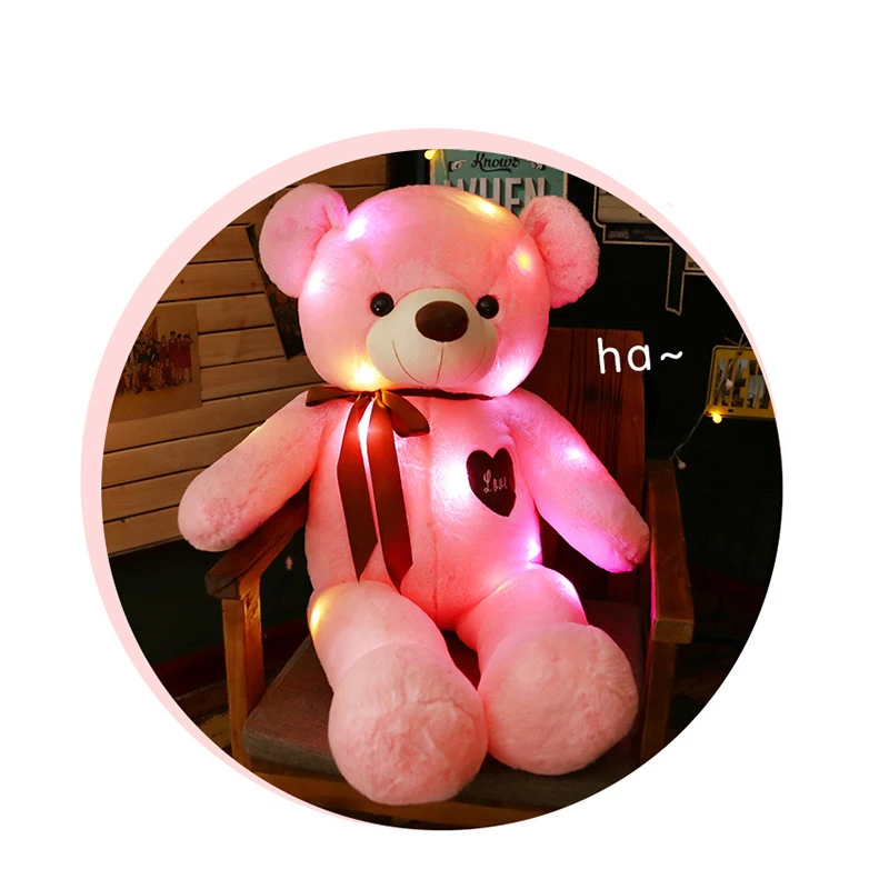 Niuniu папа светящийся креативный светящийся плюшевый Набивная игрушка «Медведь» плюшевая игрушка красочный светящийся плюшевый мишка рождественский подарок для детей
