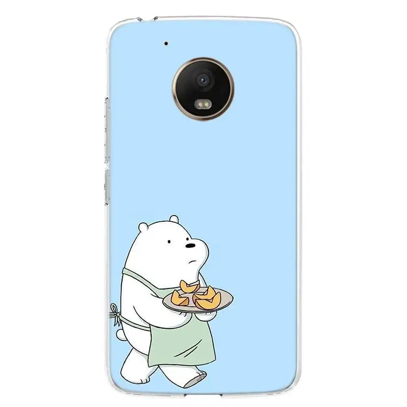 Чехол для телефона We Ice Bare Bears для Motorola Moto G7 G6 G5S G5 E4 Plus G4 E5 Play power EU Подарочный чехол с рисунком