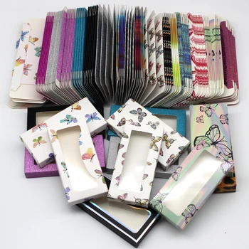 

Damepapil Butterfly Eyelash Packaging Multi Color Beauty Makeup 10/20/30/50/100 Pieces Lash Boxes Packaging Bulk Wholesale