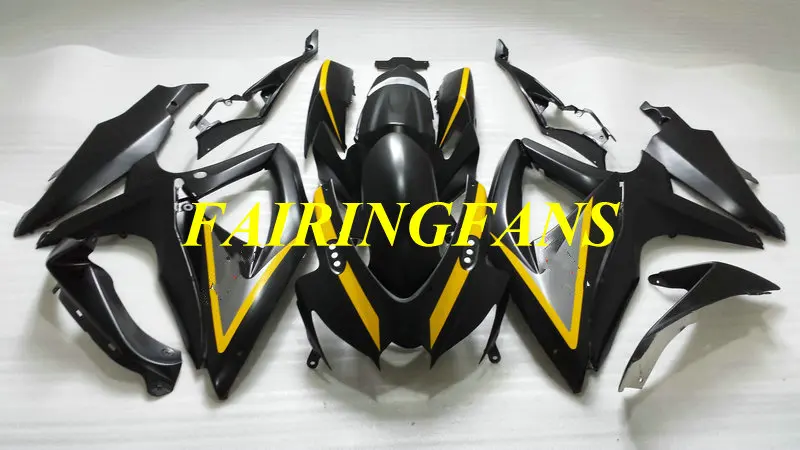 Высококлассный набор обтекателей для GSXR600 750 K8 08 09 GSXR 600 GSXR750 2008 2009 матовый черный