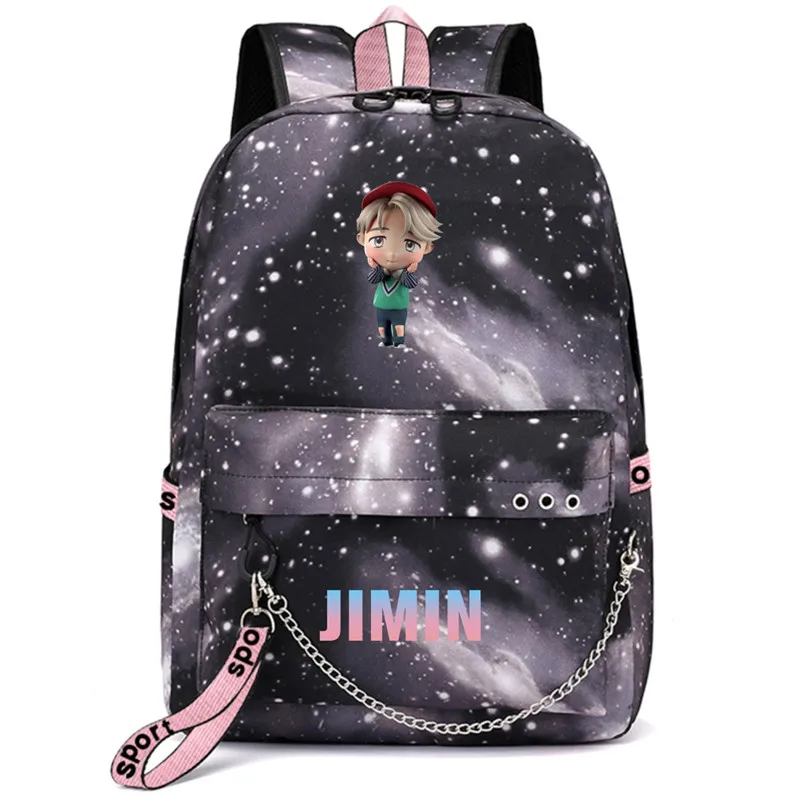 KPOP USB Bangtan обувь для мальчиков аниме Звезда рюкзак студентов школьная сумка карта душа Persona Love Yourself JUNG KOOK JIMIN JIN FH129 - Цвет: 1