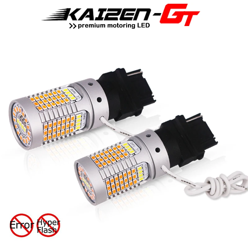 Светодиодные лампы T25 3156 21 Вт PY27W Switchback без ошибок белые/Янтарные для дневных