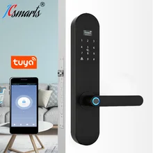 

Smart Wifi Door Lock With Tuya App, Security Biometric Fingerprint Smart Lock With Password RFID card For Apartments