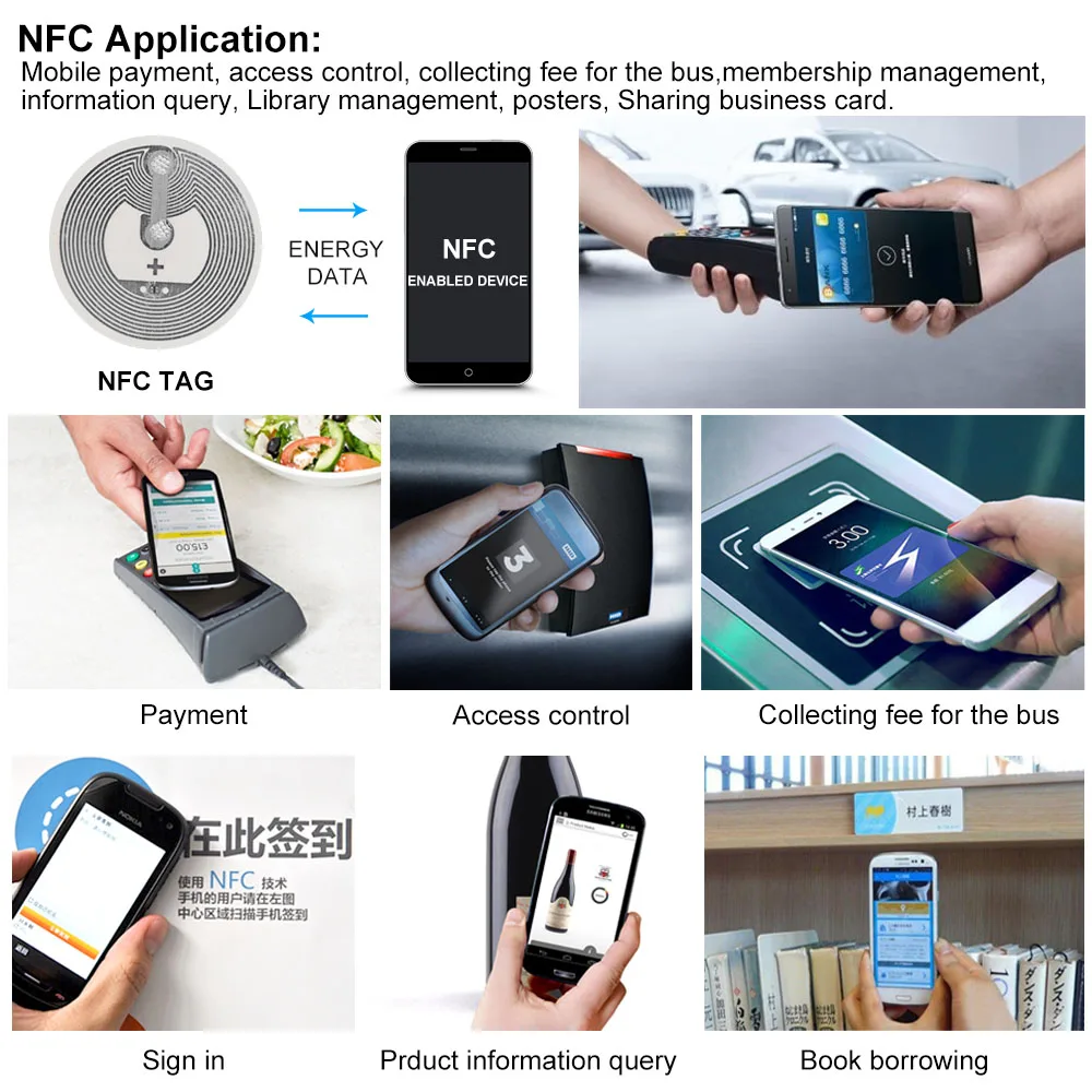 NFC-метки Ntag213, 13,56 МГц, 213 мм, 10 шт./партия | AliExpress