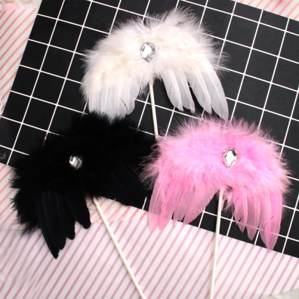 

2020 new hot Beautiful Feather Cake Decoration For Birthday Party Lovely Gifts Insert Party Decor