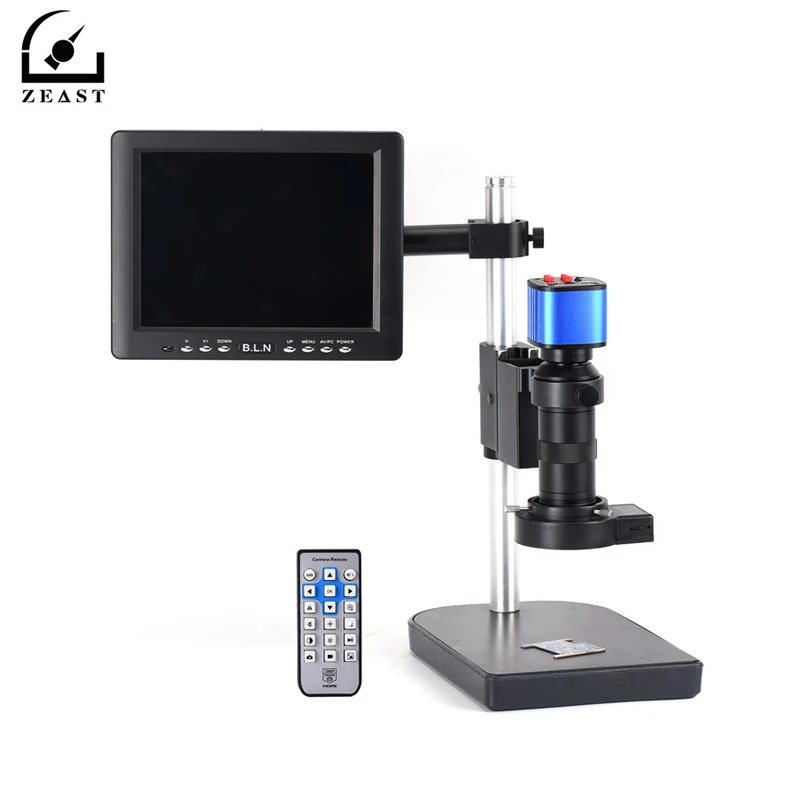 

16MP 1080P USB Video Microscope Camera with C-mount Lens 40 LED Light 8 Inch LCD Monitor for PCB Repair