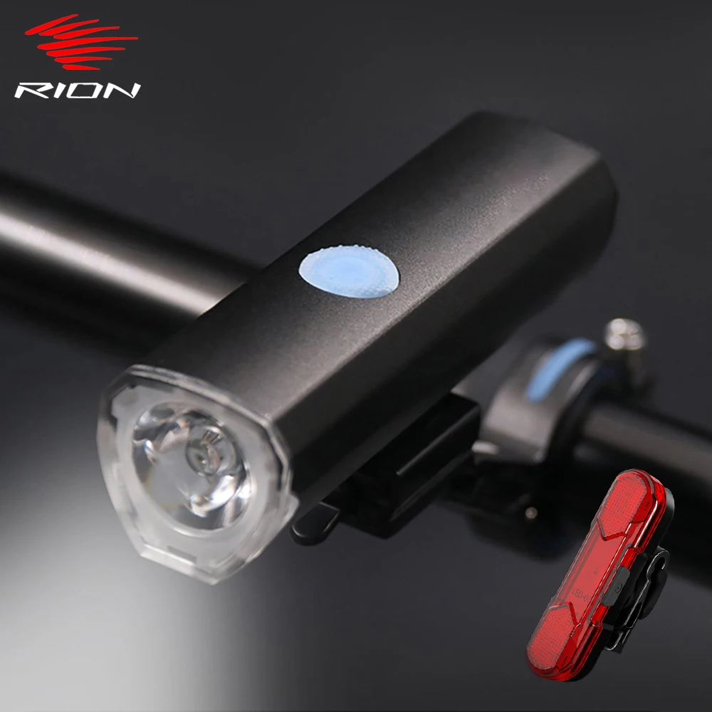 Rion Led Headlight Front Flashing Lights Lamp Lantern Bike Light Bicycle Aluminum Lighting