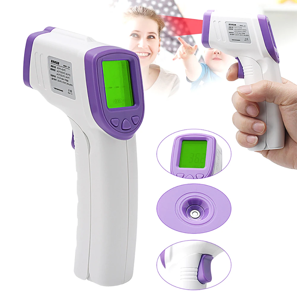 

Digital LCD Body Forehead Ear Thermometer Gun Non-contact Infrared Thermometer Home Outdoor Portable Temperature Meter M24