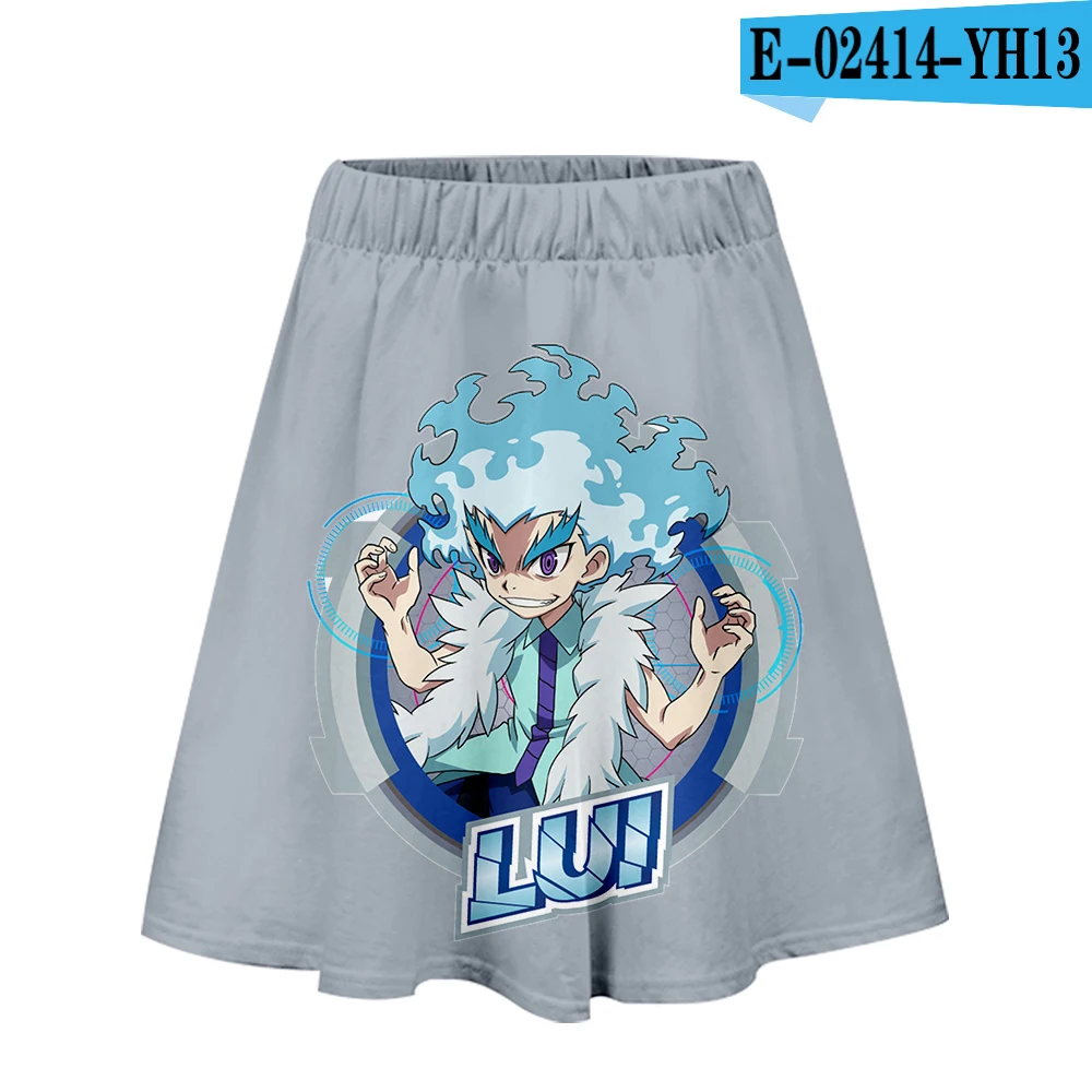 Beyblade Burst Evolution/стильная юбка из полиэстера для девочек; Повседневная летняя модная женская повседневная юбка; крутая летняя юбка в стиле аниме - Цвет: As shown