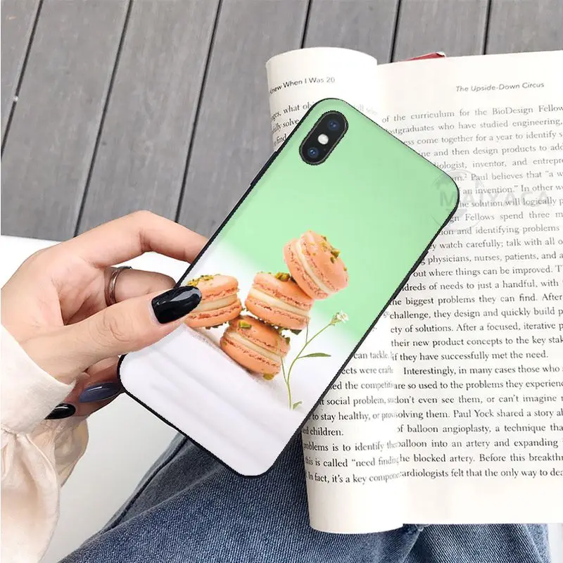 Mewah Makanan Penutup Es Krim Macaron Makanan Ponsel untuk Huawei Honor 8 8e 8X9 Lite 10 10i Lite 20 20i 30 Pro V30 Pro