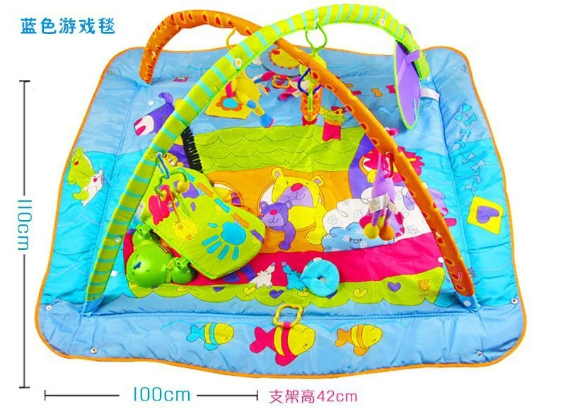 

Multi-functional Baby Game Blanket with Music Holder Game Mat Fitness Rack