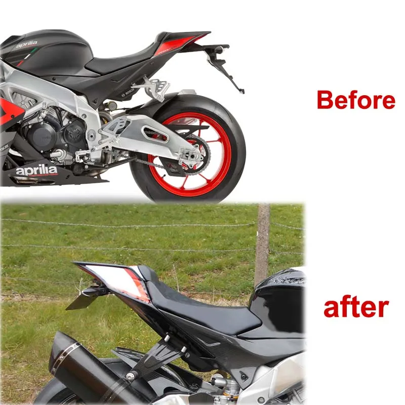 Aprilia RSV4 2009-2020 Tuono RS4 125 RS4 50 2011-2020 번호 번호판 홀더 후면 테일 깔끔한 펜더 제거기 키트에 적합