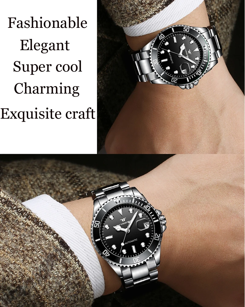 Топ бренд Роскошные мужские часы автоматические механические часы Стальные часы мужские часы Tourbillon Relogio Masculino
