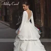 Ashley Carol Ball Gown Wedding Dresses For Women 2023 Bride Satin Deep V-Neck Ruffles Wedding Gown Customized Vestidos De Novia 4