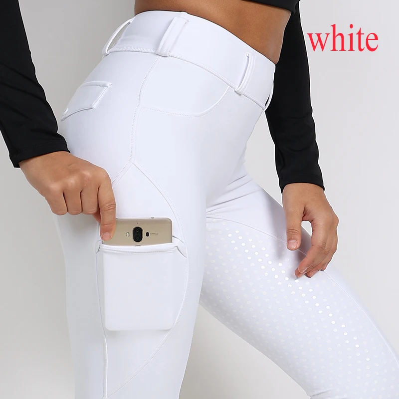 Horse Riding Pants Black Full Seat Silicone Equestrian Breeches Anti-pilling Horse Riding Tights Women Reithose Riding Pant Equestrian Clothes