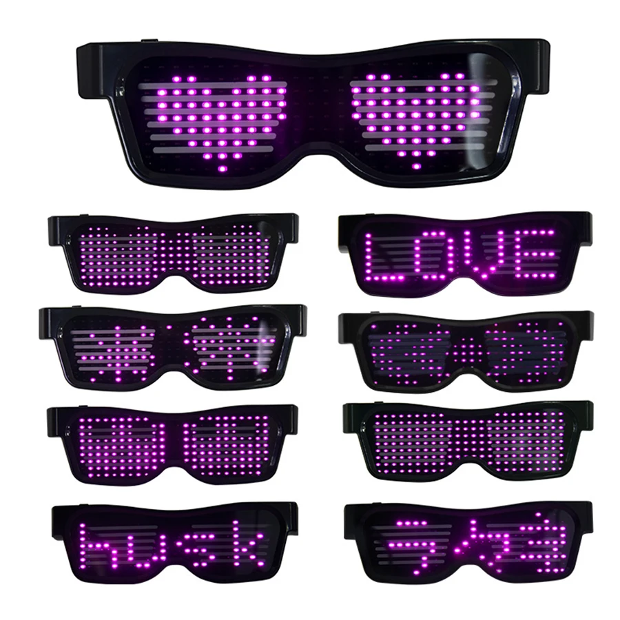 Najtaniej Magia led z bluetooth okulary na imprezę kontrola aplikacji świecące okulary EMD DJ elektryczne sylaby Party okulary