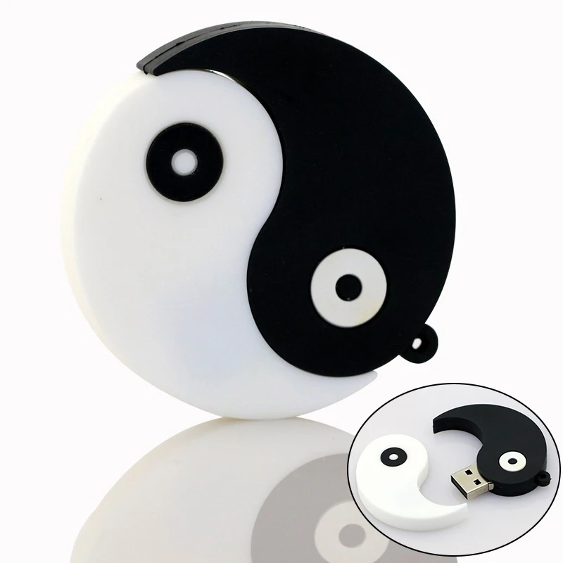 Gossin Yin-yang круглый креативный большой флеш-накопитель 32 Гб 64 Гб Флешка 4 ГБ 8 ГБ USB2.0 флеш-накопитель 16 Гб 256 ГБ USB флэш-накопитель