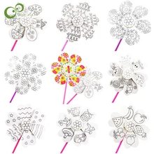 4 шт. игрушки для Детские ремесла Детские Картины Сделай Сам граффити пустой Windmilln Обучающие игрушки Монтессори вспомогательный материал для обучения GYH