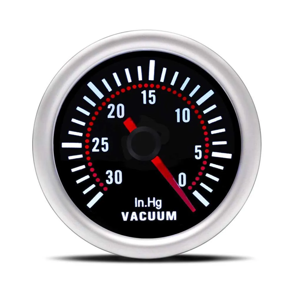 2"52mm 12V Car Auto Vacuum Gauge 300 In.Hg Displaying Smoke Lens