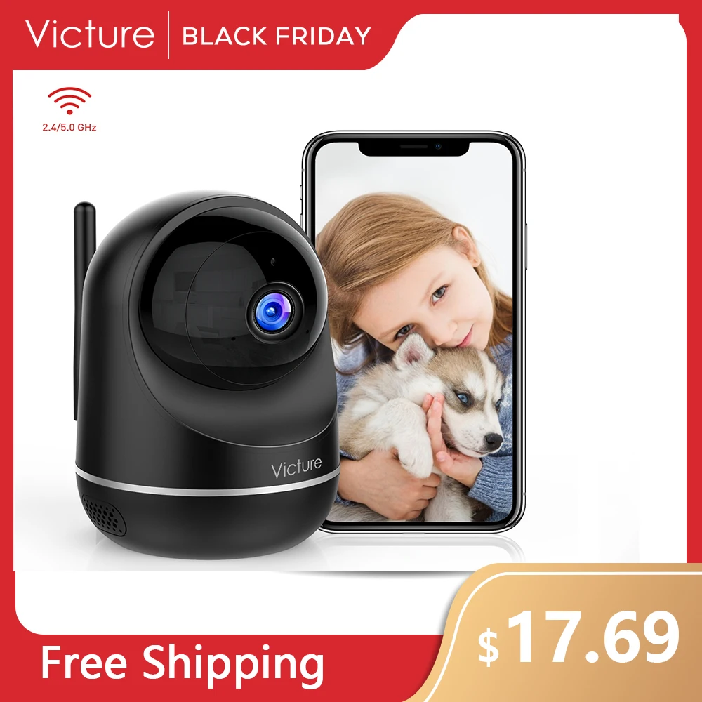 Victure PC650 Wi-Fi Двухдиапазонная 2 4 ГГц/5 ГГц домашняя 1080P камера безопасности для