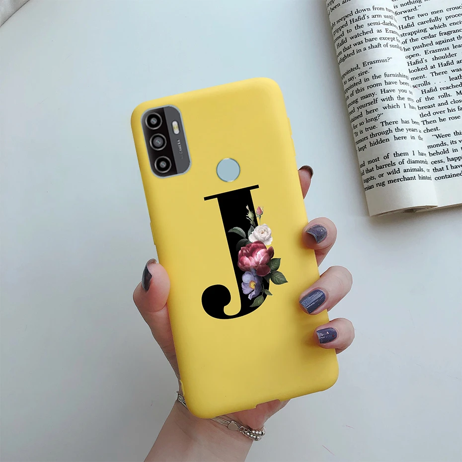 For OPPO A53S 2020 Case Letter Monogram Flower Soft Silicone Phone Back Cover For Oppo a53s 2020 A 53s A53 s Oppoa53 Cases Coque cases for oppo phones Cases For OPPO